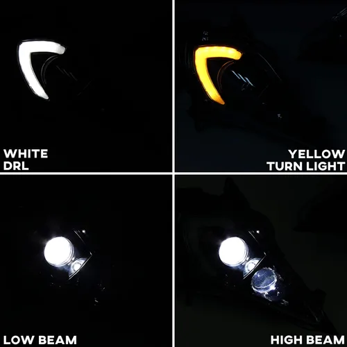 Miniatura 2 de SAUTVS Faros delanteros LED de haz alto y bajo, luces delanteras DRL luz de señal de giro para Yamaha YFZ 450 YFZ450R YFZ450X Wolverine 450 350