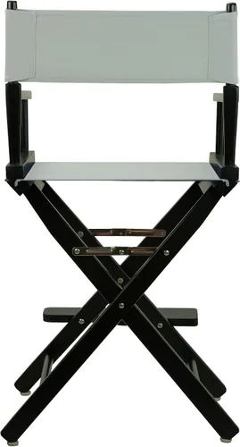 Miniatura 4 de Casual Home - Silla de director de 24.0 in, marco negro, con lienzo gris, altura de mostrador