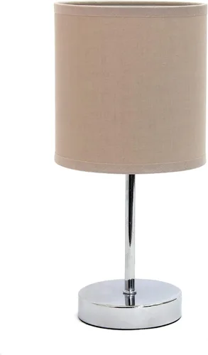 Miniatura 28 de Simple Designs LT2007-HPK-LB Lámpara de mesa básica cromada para sala de estar, mesita de noche, escritorio, encimera, rosa intenso, con bombilla
