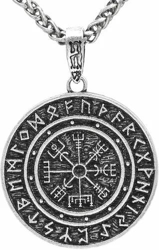 Leprato Collar vikingo nórdico, amuleto de runa vikinga nórdica, dije de amuleto vikingo, regalo de joyería para hombres y mujeres