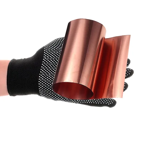 Miniatura 10 de Rollo de hoja de cobre puro, 0.001 in x 3.937 in x 78.740 in, 99.9% lámina de cobre para joyería, manualidades, bricolaje, eléctrico