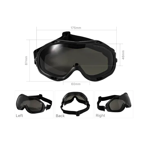 Miniatura 3 de Cloudray Lentes de seguridad láser de CO2, lente polarizada abatible con clip, OD6+ CE 10600 nm, gafas de nieve con protección contra láser