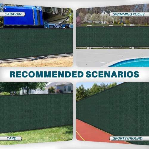 Miniatura 2 de COARBOR Pantalla de Privacidad para Cerca de 4' x 12', Malla de Protección contra Viento Resistente, Cubierta de Red de Sombra para Pared Exterior