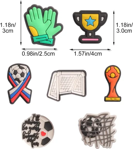 Miniatura 2 de Dijes deportivos para zapatos de cocodrilo, béisbol, sóftbol, fútbol, baloncesto, croc, dijes para niños, niñas, mujeres y hombres