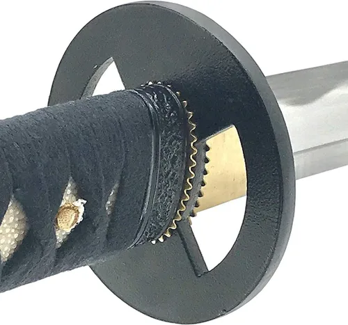 Miniatura 27 de HMS Samurai Katana Sword, Practical, Hand Forged, 1045 Carbon Steel, Heat Tempered/Clay Tempered, Full Tang, Sharp, Scabbard Blanco-dragón-951A