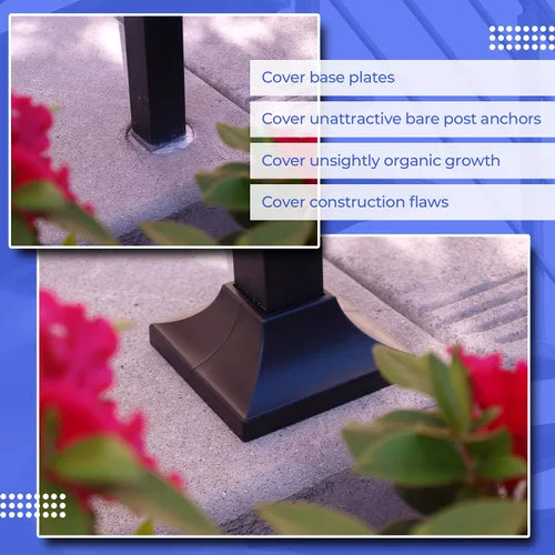Miniatura 4 de Cubierta para base de poste de cubierta – Base de zapatos duradera a presión que transforma instantáneamente las patas de la mano y la escalera