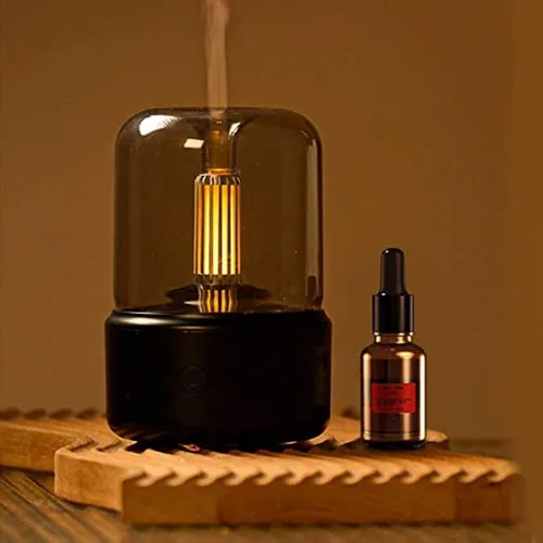 Miniatura 2 de Difusor de aire de llama a la luz de las velas, difusor de aceite esencial portátil, sin ruido, 4.1 fl oz, difusor de aroma sin agua, protección