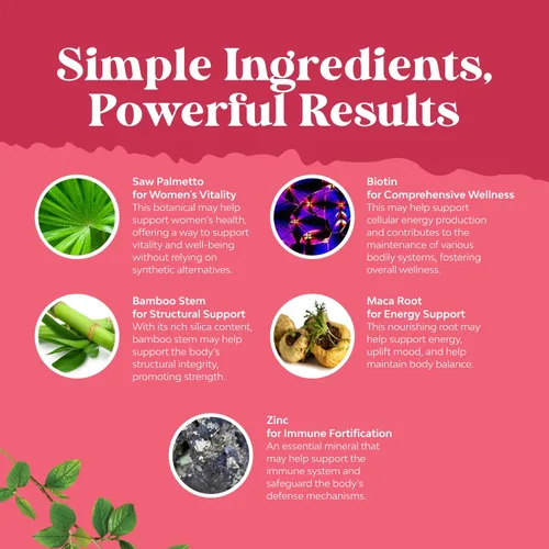 Miniatura 3 de Saw Palmetto Extra Fuerte para Mujeres - Bloqueador de DHT Vitaminas Restauradoras del Cabello para la Salud del Cabello - Cápsulas de Saw Palmetto