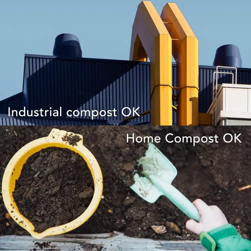 Miniatura 6 de Bolsas de basura compostables de 13 galones, bolsas altas de basura de alimentos de cocina, US BPI ASTM D6400 y Europe OK Compost Home, resistentes