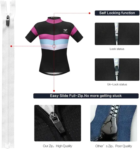 Miniatura 2 de Maillot de ciclismo de manga corta para mujer, ropa de bicicleta de carretera, pantalones cortos acolchados