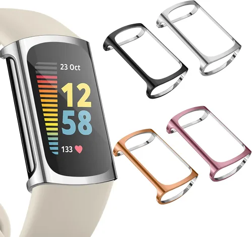 Miniatura 9 de Paquete de 4 protectores de pantalla compatibles con Fitbit Charge 6/Charge 5 (no para Charge 4/3), funda protectora de TPU completa, accesorios