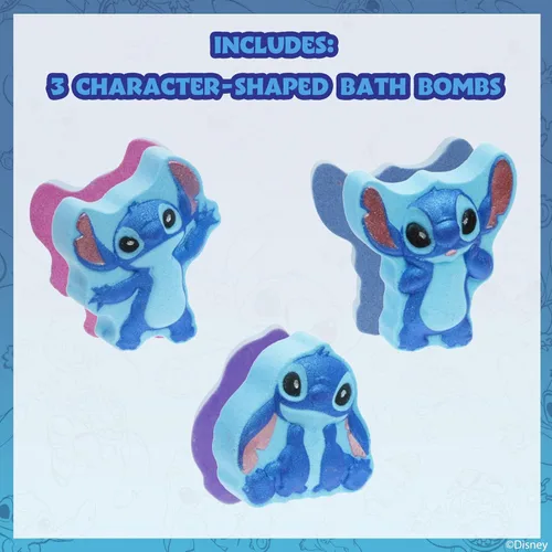 Miniatura 2 de Bombas de baño Stitch para niños, divertidos colores brillantes del arco iris, perfumadas de frambuesa para niños, a partir de 3 años, por Townley