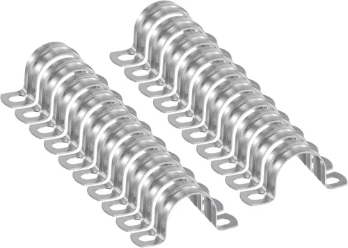 Miniatura 64 de HARFINGTON 10 abrazaderas de conducto de 5/16 pulgadas y 0.315 in, abrazadera de tubo M8 U, correa de tubo rígida de acero inoxidable, soporte