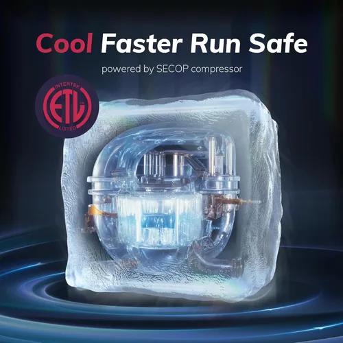 Miniatura 5 de ICYGLEE Máquina de hielo comercial, 110 libras/producción diaria de hielo debajo del mostrador, máquina de hielo autolimpiante, máquina de hielo