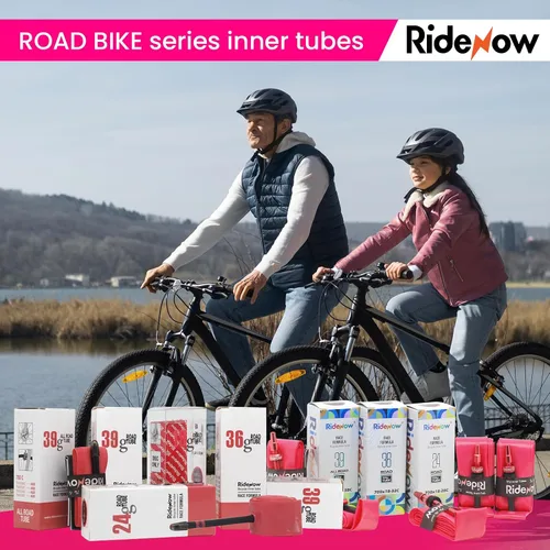 Miniatura 8 de Ridenow 4-Pack Bike Inner Tube for 700/18C-28C, 700/18C-32C with 65/85 mm Metal &TPU Presta Valves for Road Bikes, Super Light Puncture Resistant