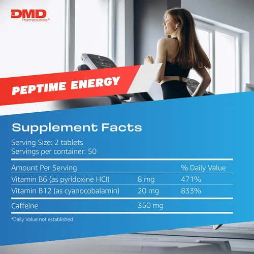 Miniatura 6 de Tabletas, píldoras de cafeína de vitamina B6 y B12, 350 mg de cafeína por porción, suplemento de rendimiento físico y enfoque, 100
