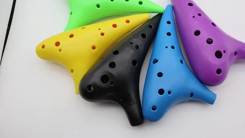 Miniatura 6 de Aestivate Ocarina Alto C de 12 agujeros, plástico negro, fácil de aprender, perfecto para principiantes y regalos