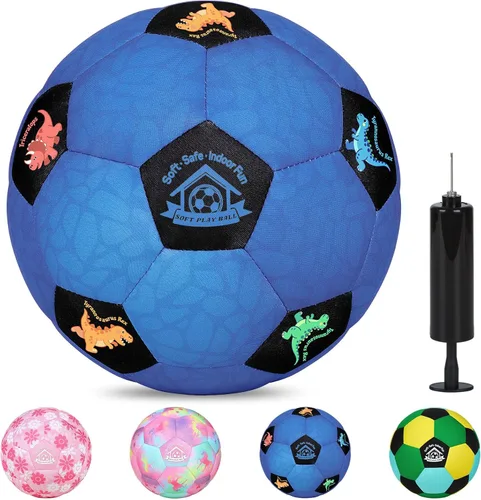 Balón de Fútbol de Interior Tamaño 3 para Niños Pequeños, Pelotas de Fútbol Silenciosas Regalos para Niños y Niñas de 1-5 Años, Pelotas de Espuma
