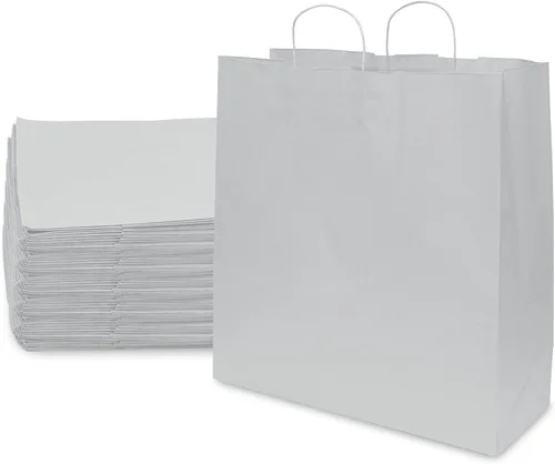Miniatura 9 de Prime Line Packaging Bolsas de regalo negras, bolsas de regalo de papel kraft con asas para pequeñas empresas, bolsas de compras extra grandes