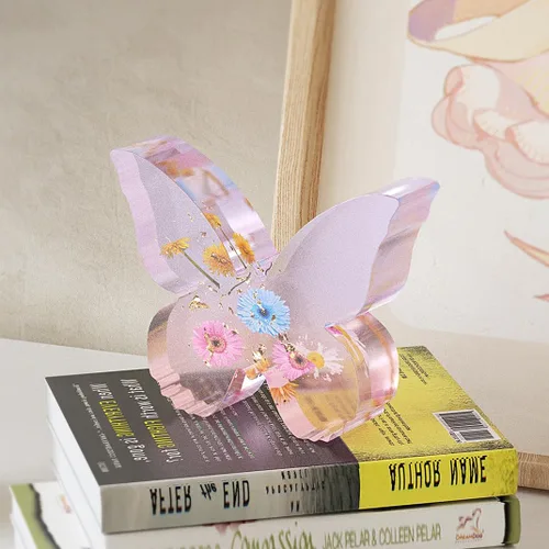 Miniatura 5 de Molde de resina para sujetalibros de mariposa grande 3D, molde de silicona para organizar libros, decoración artística para el hogar, molde