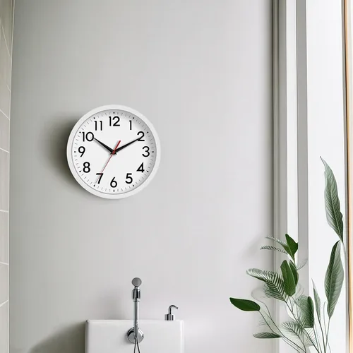 Miniatura 7 de DAXSMY Reloj de pared analógico pequeño de 8 pulgadas, silencioso, sin tictac, funciona con pilas, moderno, simple, decorativo, para cocina