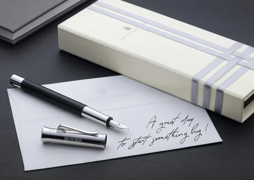 Miniatura 4 de Graf von Faber-Castell 146541 Faber-Castell Pluma estilográfica, F, punta fina, guilloche, negro