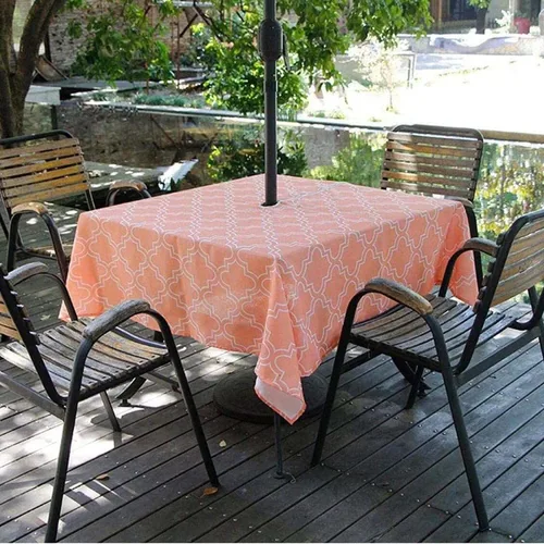 Miniatura 13 de Melaluxe - Mantel impermeable resistente a las manchas para exteriores con agujero para sombrillas y cremallera