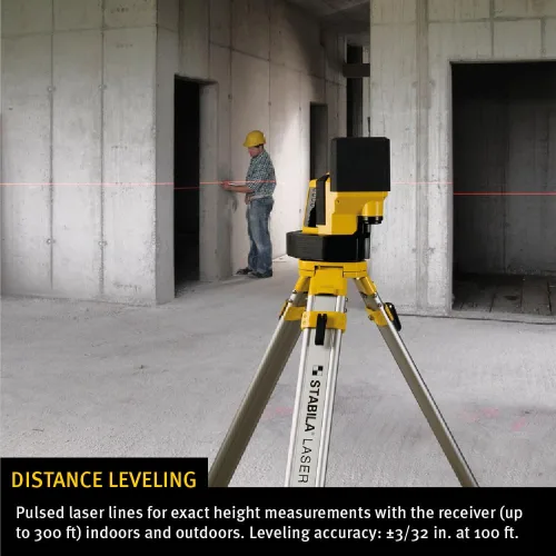 Miniatura 5 de STABILA LA 180 L Multi-Line Laser Level Set, Juego de 6 Piezas, Incluye: Láser, Receptor con Soporte, Gafas de Mejora Láser, Tarjetas Magnéticas