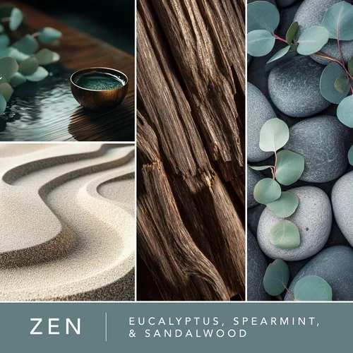Miniatura 2 de ScentSationals Zen - Cera perfumada para derretir - Eucalipto, menta verde y sándalo, 10 onzas (24 cubos)