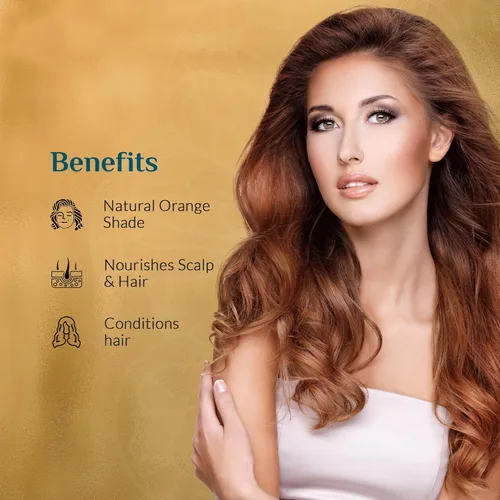 Miniatura 5 de Polvo de henna orgánico para el cabello, triple refinado, secado al sol, natural y herbario Premium Henna en polvo con Shikakai y Bhringraj Sin
