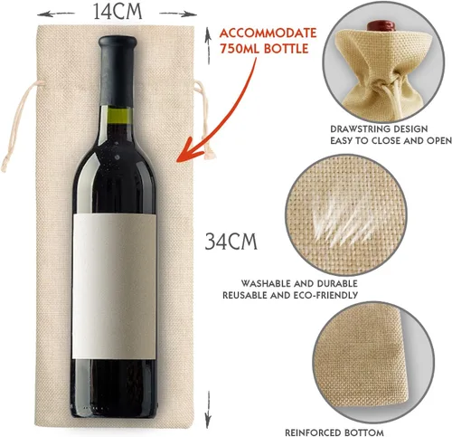 Miniatura 2 de Toctose Regalo de graduación de doctorado - Bolsa de vino para él, ella, hijo, hija o amigo - GDWB014
