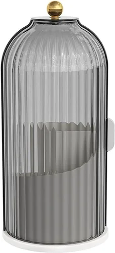 Miniatura 8 de Organizador de cuidado de la piel, organizador giratorio de 360 grados para brochas de maquillaje con tapa, organizador de brochas de maquillaje