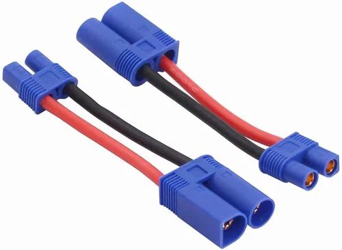 Miniatura 3 de 4pcs EC3 a EC5 macho hembra adaptador de conector RC con 14awg 2inch alambre (E38-4)