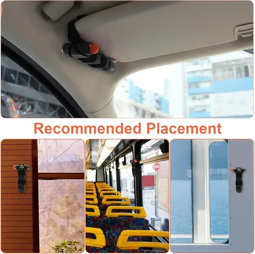 Miniatura 6 de THINKWORK Martillo de seguridad para automóvil, herramienta de escape de emergencia 3 en 1 con rompedor de ventana de un segundo y cortador de Negro