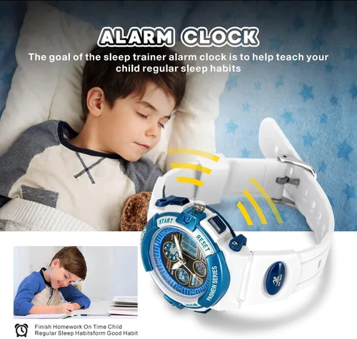 Miniatura 6 de PINDOWS Reloj para niños, reloj deportivo digital multifuncional para niños y niñas de 5 a 15 años, resistente al agua, deportes al aire libre