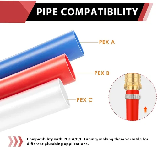 Miniatura 3 de EFIELD Pex - Codo de oreja caída, latón (1/2 pulgada x 1/2 pulgada) hembra NPT, ASTM F1807 (PEX1807159) (paquete de 10)