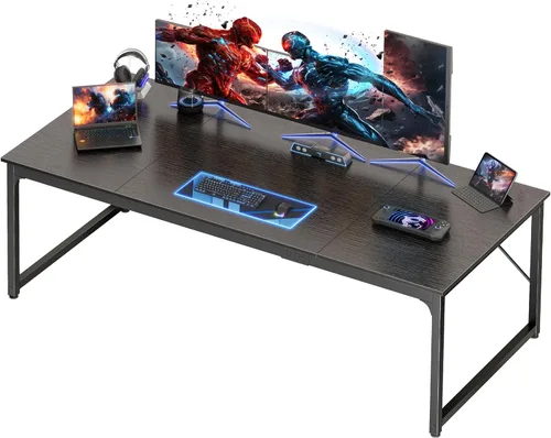 Miniatura 23 de PRAISUN Escritorio de 40 x 24 Pulgadas con Escritorio Más Profundo, Escritorio para Computadora de Oficina de Juegos, para Trabajo, Estudio, Negro