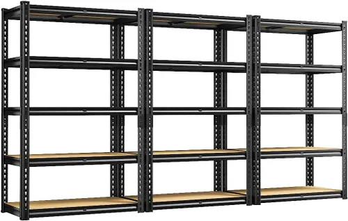 Miniatura 19 de REIBII Estantes de almacenamiento ajustables de 5 niveles para garaje, estantería de metal resistente de 2020 libras, estante de metal de 59.8" H