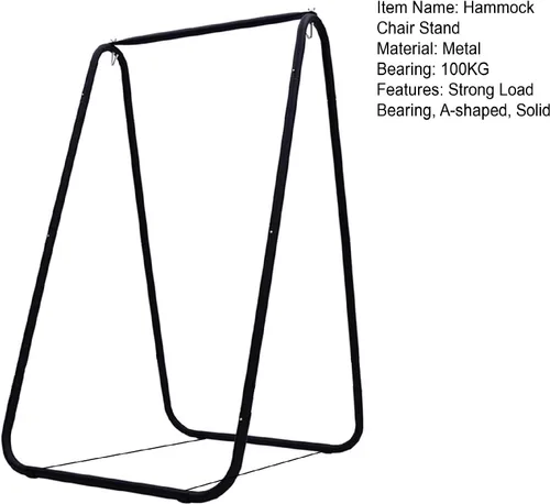Miniatura 9 de Soporte para silla de hamaca, soporte de hamaca de acero resistente, soporte de columpio resistente multiusos para jardín al aire libre, patio