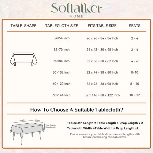 Miniatura 6 de Softalker Mantel de Jacquard de Otoño - Cubierta de Mesa Rectangular con Hojas de Arce de Acción de Gracias, Manteles Impermeables de Cosecha Otoñal