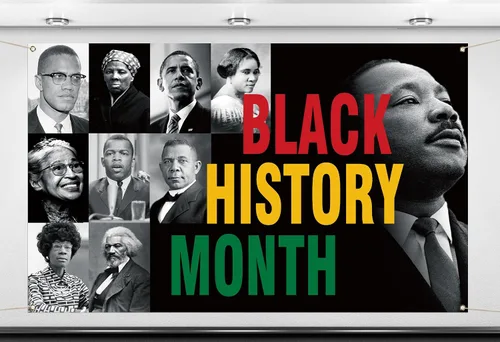 Nepnuser Telón de fondo para cabina de fotos del mes de la historia negra, Martin Luther King, decoración de fiesta nacional afroamericana,