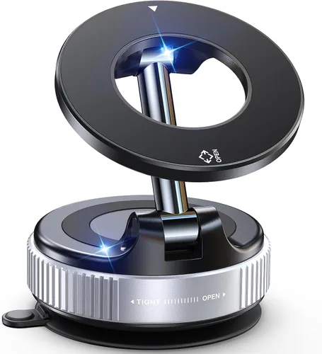 Miniatura 10 de Jononser Soporte magnético de teléfono con ventosa para Magsafe, soporte magnético ajustable de 360° para teléfono de automóvil, soporte plegable
