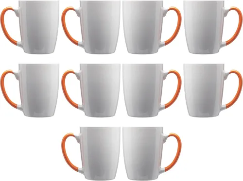 Miniatura 9 de DISCOUNT PROMOS Tazas de café personalizadas Java de dos tonos, 12 onzas, juego de 10/50/100 unidades personalizadas a granel para café, té