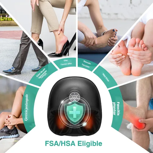 Miniatura 6 de Medcursor Masajeador de pies con calor - Máquina de amasado profundo Shiatsu mejorada 2026, intensidad de compresión de aire múltiple, control