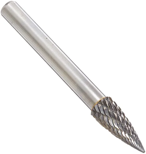 Miniatura 14 de Drill America SA-1 Rebaba de carburo/lima giratoria cilíndrica de doble corte para amoladora de troquel de 1/4" de diámetro x 5/8" de longitud