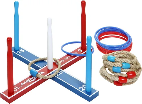 Miniatura 4 de Juego de lanzamiento de anillos de madera de alta calidad, juego de lanzamiento de WIn SPORTS para interiores y exteriores, para niños y adultos