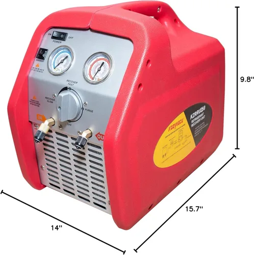 Miniatura 6 de Máquina de recuperación de refrigerante portátil sin aceite para refrigerante líquido y de vapor (cilindro único de 3/4HP)
