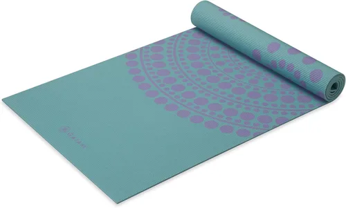 Gaiam tapete de yoga prémium, estampado, extra grueso y antideslizante, de 15/64 pulgadas, para todo tipo de yoga, de pilates y de ejercicios en el