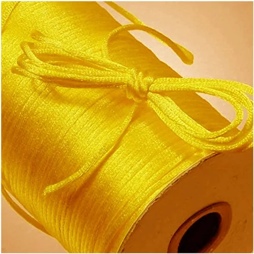Miniatura 6 de Ben Collection 0.079 in X 100 Yard Rattail Satin Polyester Trim Cord Nudo chino (Plata)