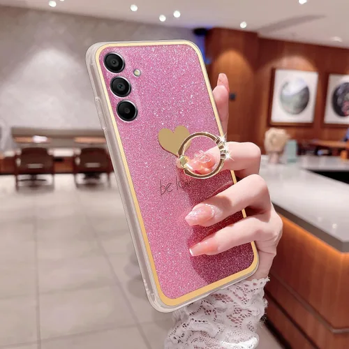 Miniatura 35 de Para Samsung Galaxy A52 5G Caso Lindas Niñas Mujeres Shell De Brillo De Lujo Con Anillo De Corazón Kickstand Cubierta Protectora A Prueba De Golpes